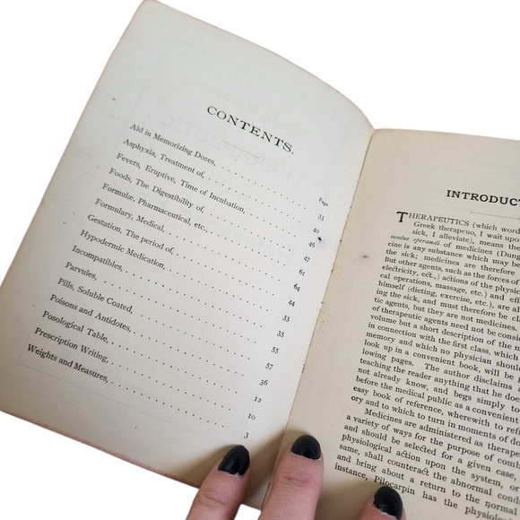 ANTIQUE x WM R WARNER'S Therapeutic Reference Book small hardback circa 1890 - Picture 10 of 16